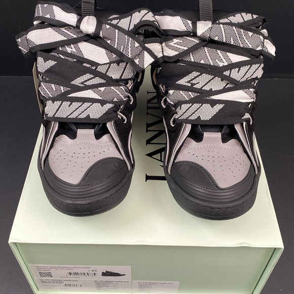 Lanvin leather curb sneakers